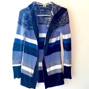 Roxy Blue Striped open sweater Sweater, XS